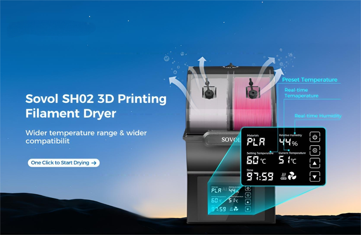 A Comprehensive Guide to 3D Filament Dryers: DIY Solutions & Sovol SH01/SH02