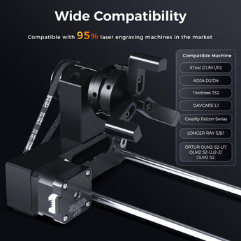 Comgrow 4-in-1 Rotary Roller for Most Laser Engraving