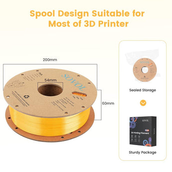 Sovol Silk PLA 3D Printing Filament Single/Dual/Tri/Rainbow Colors 1.75mm - SOVOL