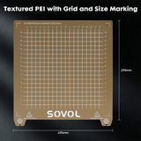 Sovol PEI Powder-Coated Flexible Steel Plate with Textured Surface and Magnetic Bottom Sheet - SOVOL