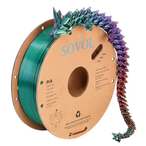 Sovol Silk PLA 3D Printing Filament Single/Dual/Tri/Rainbow Colors 1.75mm - SOVOL