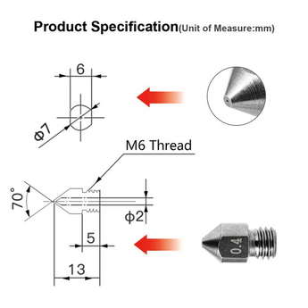 Sovol Hardened Tool Steel Tungsten Alloy Nozzles - SOVOL