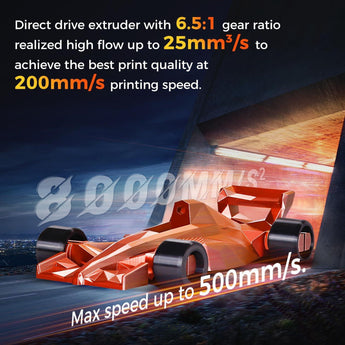 High-speed printing capability of the Comgrow T500, achieving speeds up to 500mm/s for efficient projects.