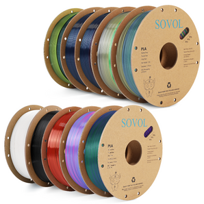 {10KG Bundle Sale} Sovol 1.75mm PLA Multicolor 3D Printing Filaments 1KG/Rolls