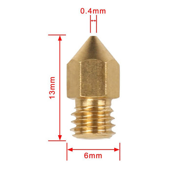 Sovol 0.4mm MK8 Extruder Nozzles with Heater Block Silicone Covers - SOVOL